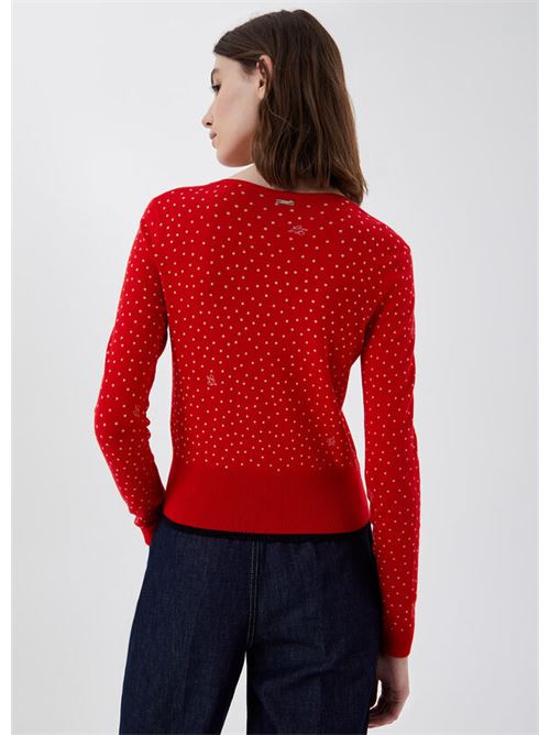 Liu Jo sweater with white polka dots Liu Jo | MA1122MA49I.T9684